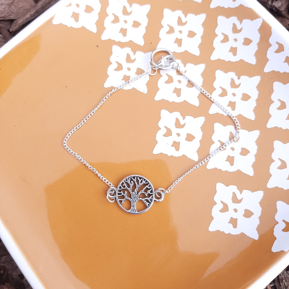 Tree Pendant Basic Chain Bracelet